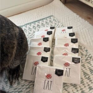 Rae Dunn Crab Design Beverage Napkins